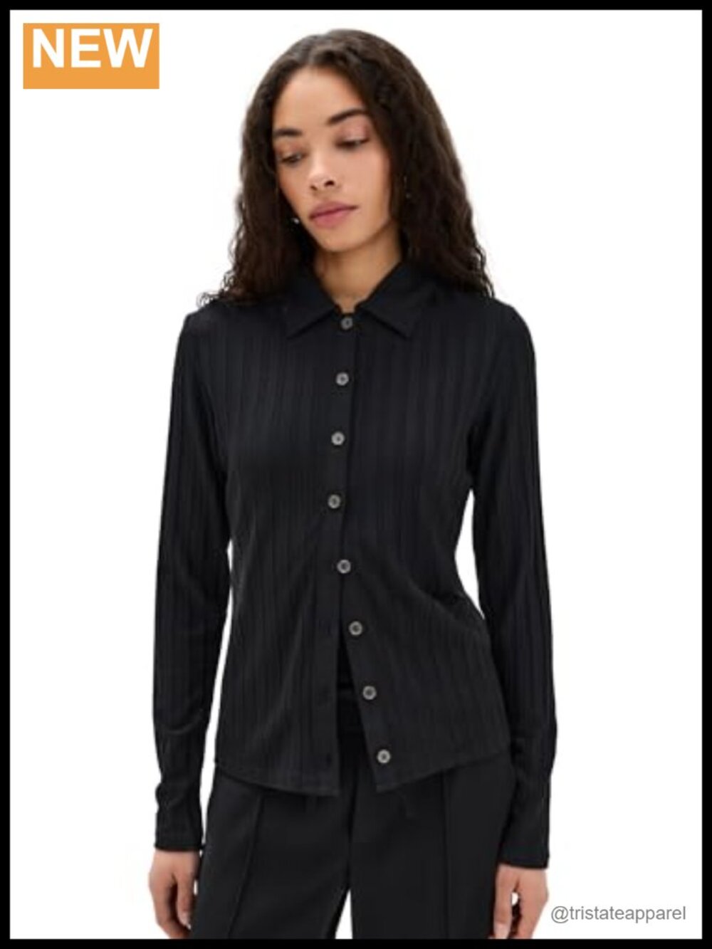Vince Ribbed Long Sleeve Button Up Shirt in Classic Fit - Hand Wash Only